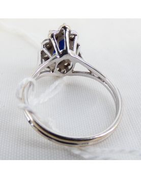 Bague en Or Blanc 18k Petits Diamants Testés 3.56 Grammes Brut