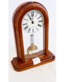 Varnished Wooden Clock Battery Operated Movement