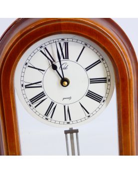 Varnished Wooden Clock Battery Operated Movement