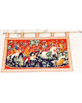 Petite Tapisserie Scène Cavalerie