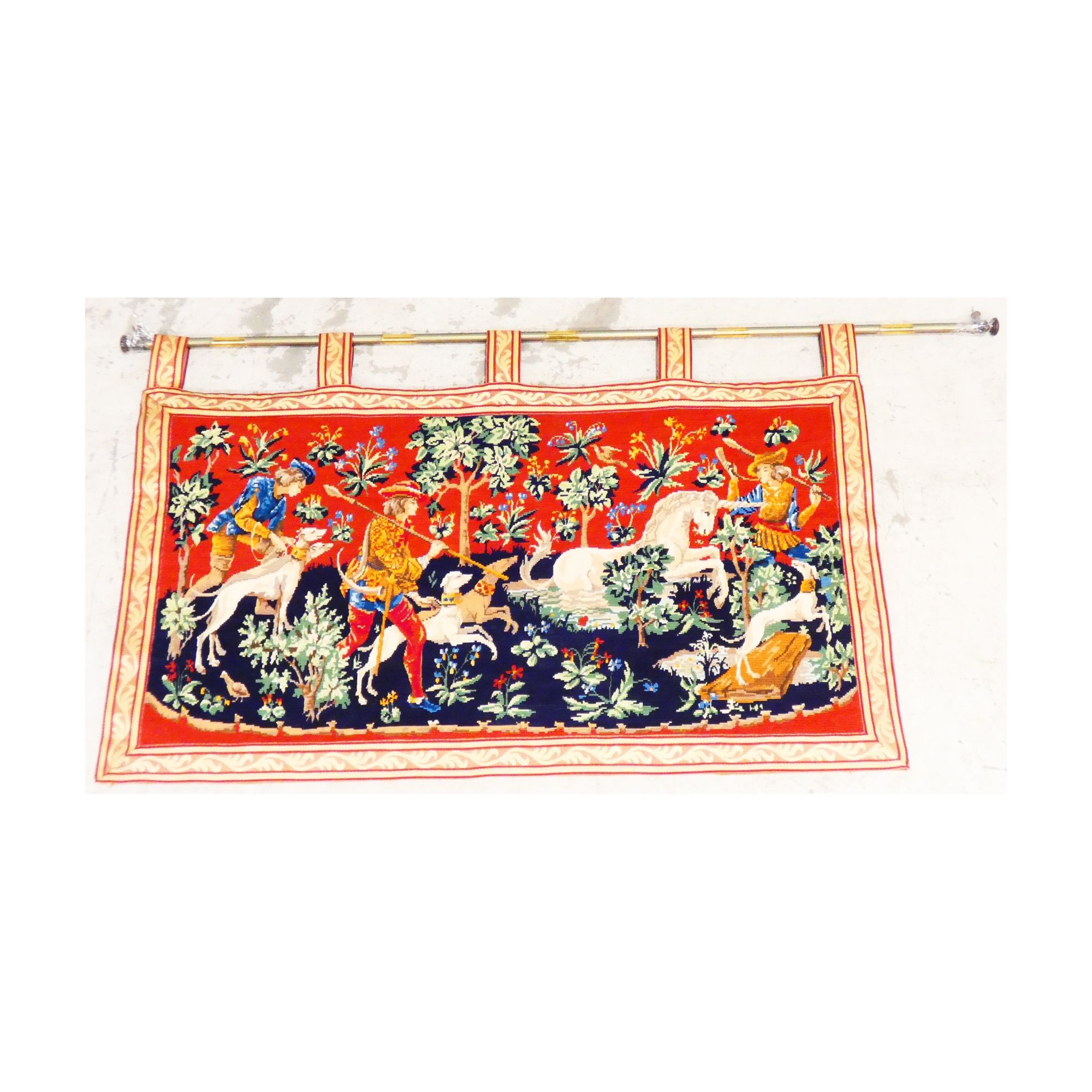 Petite Tapisserie Scène Cavalerie Petite Tapisserie Scène Cavalerie
