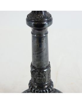 Silver Metal Candle Holder