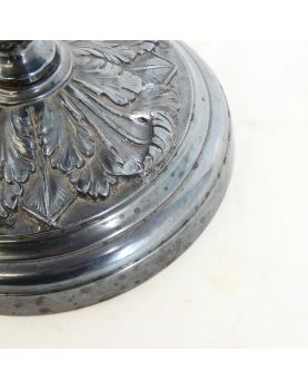 Silver Metal Candle Holder