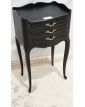 Black Patina 3-Drawer Bedside Table