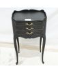 Black Patina 3-Drawer Bedside Table
