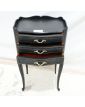Black Patina 3-Drawer Bedside Table