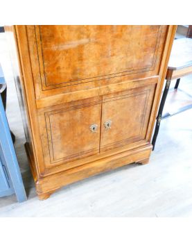 Secretary 1 Drawer 1 Flap 2 Doors 19th Century Elm Burl