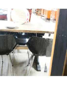 Miroir Patiné Noir