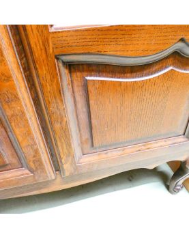 Small Neo Rustic 2 Glass Door Display Cabinet with Key