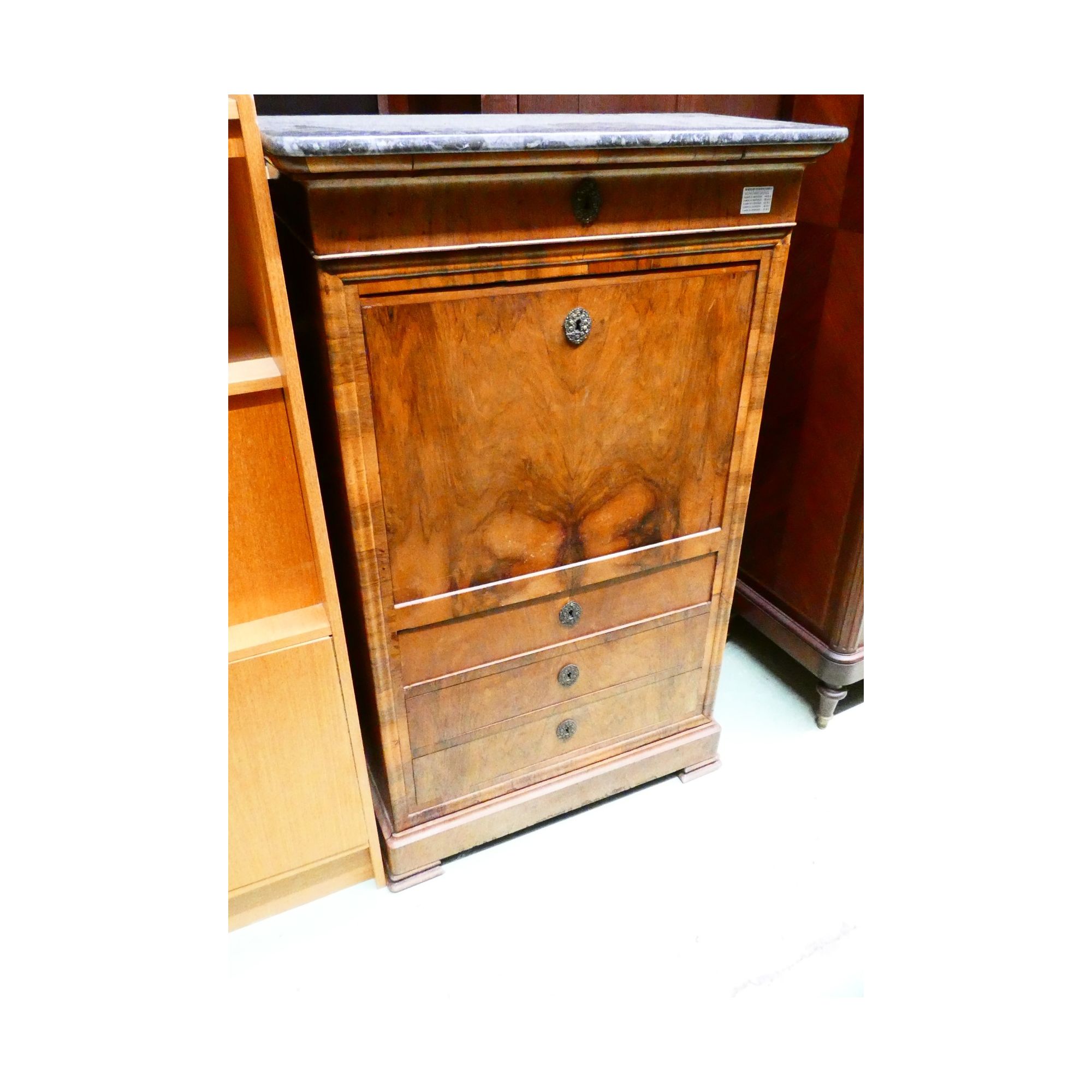 Marble Top Secretary Marble Top Secretary
