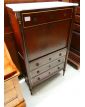 Secretary 1 flap 4 drawers White marble top