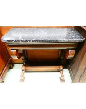 Louis Philippe Console with Black Marble Top
