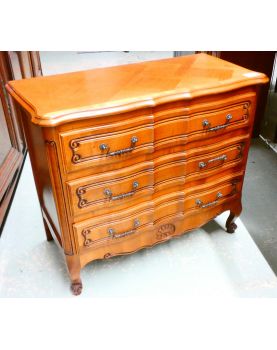Arbalète 3-Drawer Regency Style Cherrywood Chest of Drawers
