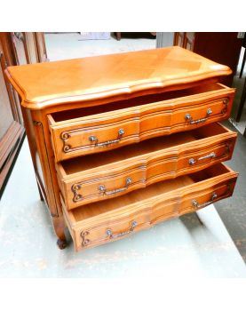 Arbalète 3-Drawer Regency Style Cherrywood Chest of Drawers