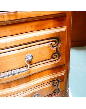 Arbalète 3-Drawer Regency Style Cherrywood Chest of Drawers