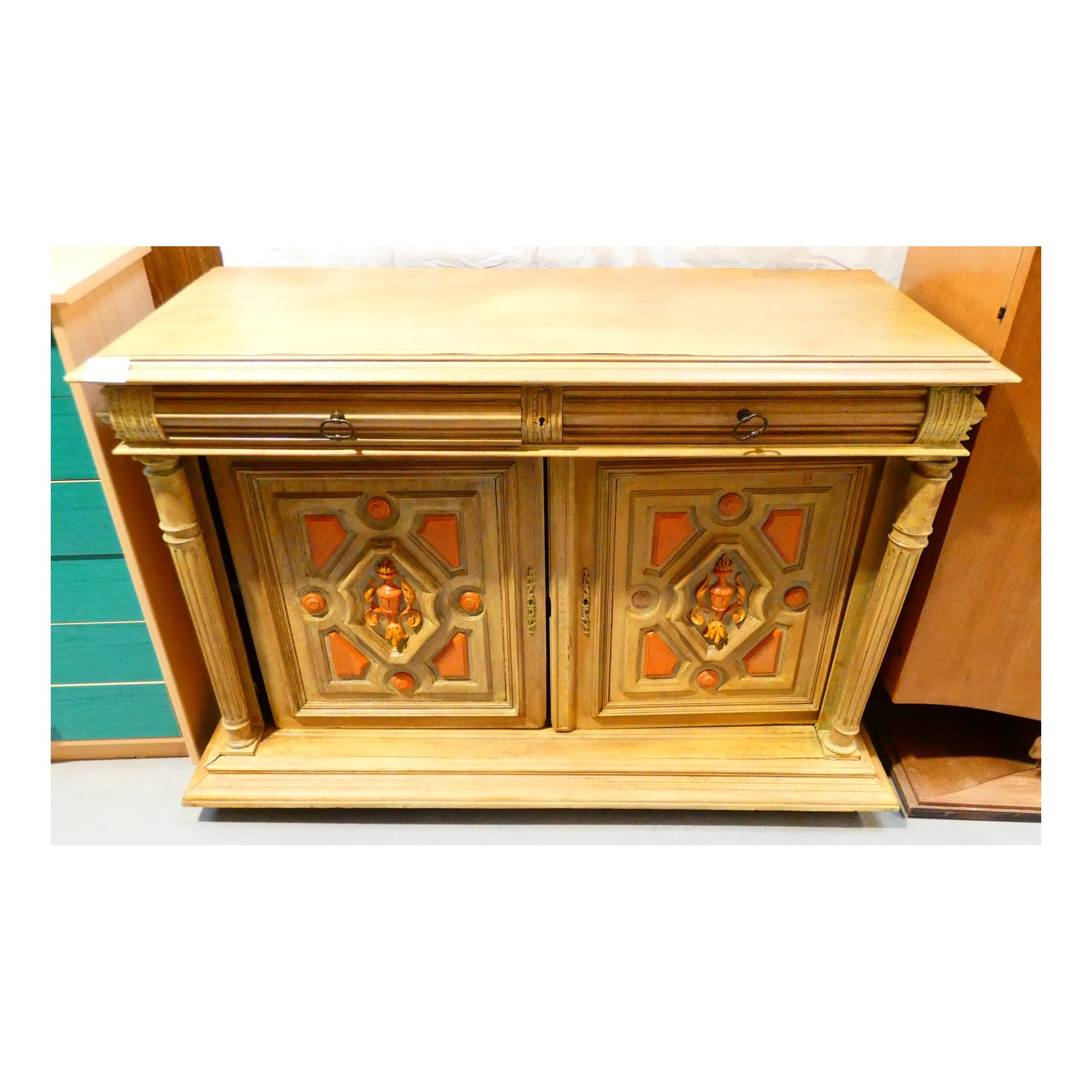 Low Sideboard 2 Doors 2 Drawers Refurbished Low Sideboard 2 Doors 2 Drawers Refurbished