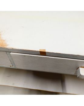 2-Drawer Gray and Gold Store Counter