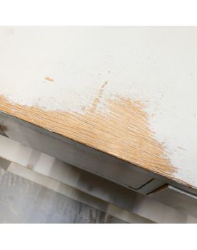 2-Drawer Gray and Gold Store Counter