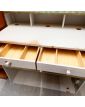 2-Drawer Gray and Gold Store Counter