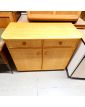 Small 2-Door, 2-Drawer Chest of Drawers with Rattan Finish