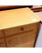 Small 2-Door, 2-Drawer Chest of Drawers with Rattan Finish
