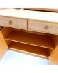 Small 2-Door, 2-Drawer Chest of Drawers with Rattan Finish