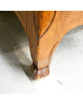 Petite Vitrine 1 Porte Vitrée 1 Tiroir en Chêne Louis XV avec Clé
