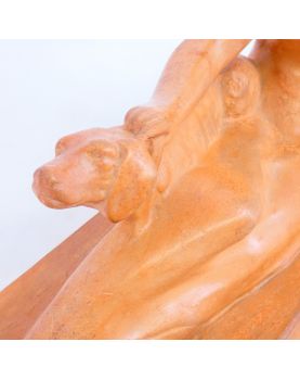 Femme en Terre Cuite Art Déco Signé MELANY