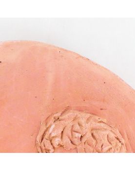 Terracotta Medallion Signed G.MARTI Nude Scene