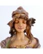Polychrome Plaster Bust LOTUS Art Nouveau Signed J.P ROUGNEAUX