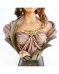Polychrome Plaster Bust LOTUS Art Nouveau Signed J.P ROUGNEAUX