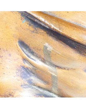 Bust of a Woman in Gilded Plaster in the Village