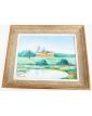Oil on canvas View of Coutances Signed G.LEMOINE
