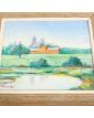 Oil on canvas View of Coutances Signed G.LEMOINE