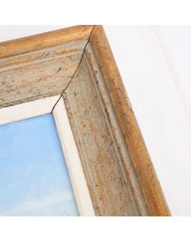Huile sur Toile Vue de Coutances Signée G.LEMOINE