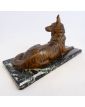 Bronze Dog CHIPARUS on Marble Base