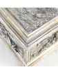 Napoleon III Silver-Plated Bronze Jewel Chest with Relief Decor