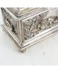 Napoleon III Silver-Plated Bronze Jewel Chest with Relief Decor