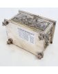 Napoleon III Silver-Plated Bronze Jewel Chest with Relief Decor