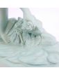 Art Deco Plaster Painted Green Woman with Flowers GREGORI