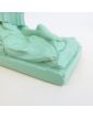 Art Deco Plaster Painted Green Woman with Flowers GREGORI