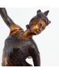 Large Subject Woman with Candlestick in Bronze 20th Century