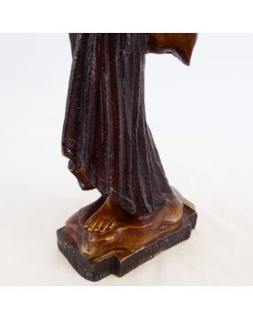 Large Subject Woman with Candlestick in Bronze 20th Century