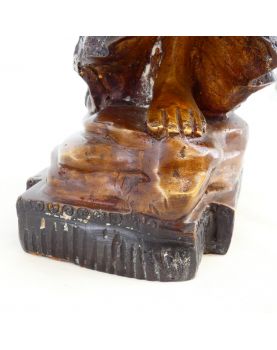 Large Subject Woman with Candlestick in Bronze 20th Century