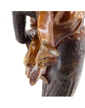 Grand Sujet Femme Au Bougeoir en Bronze XXème