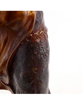 Large Subject Woman with Candlestick in Bronze 20th Century