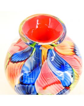 Large MURANO Style Vase Floral Decor