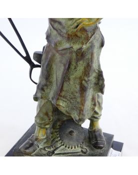 Regulates Work on Marble Base by Emile PICAULT