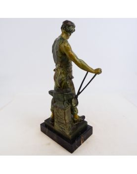Regulates Work on Marble Base by Emile PICAULT