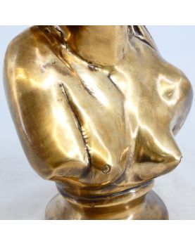 20th Century Bronze Bust of a Nude Woman